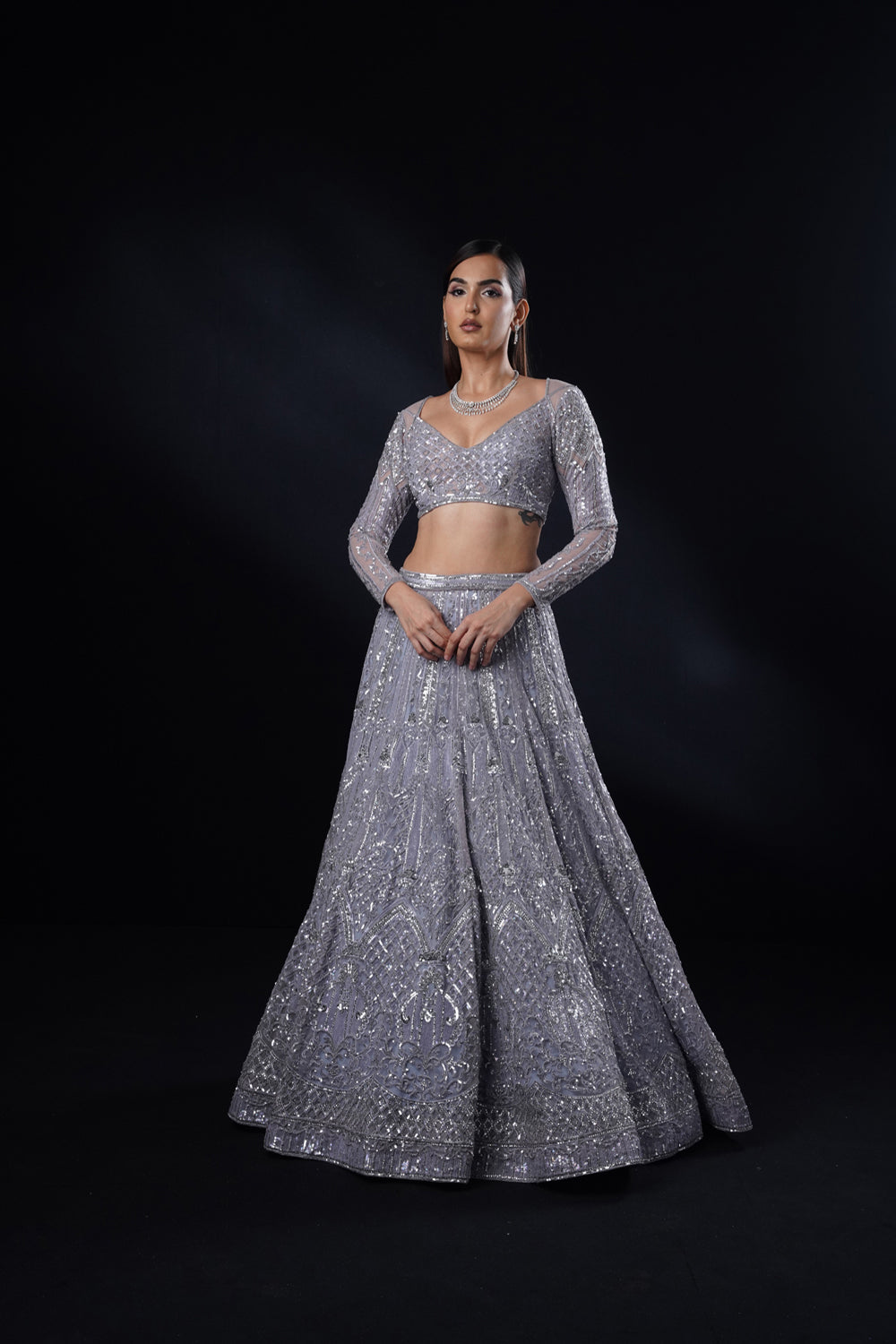 "Cresta" Sapphire Colour Lehenga Set