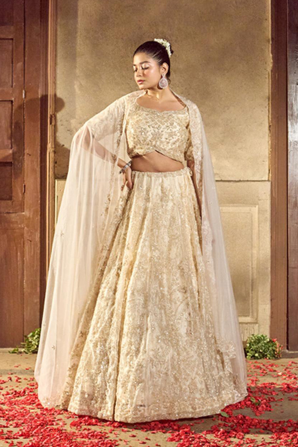 Ivory Lehenga Set