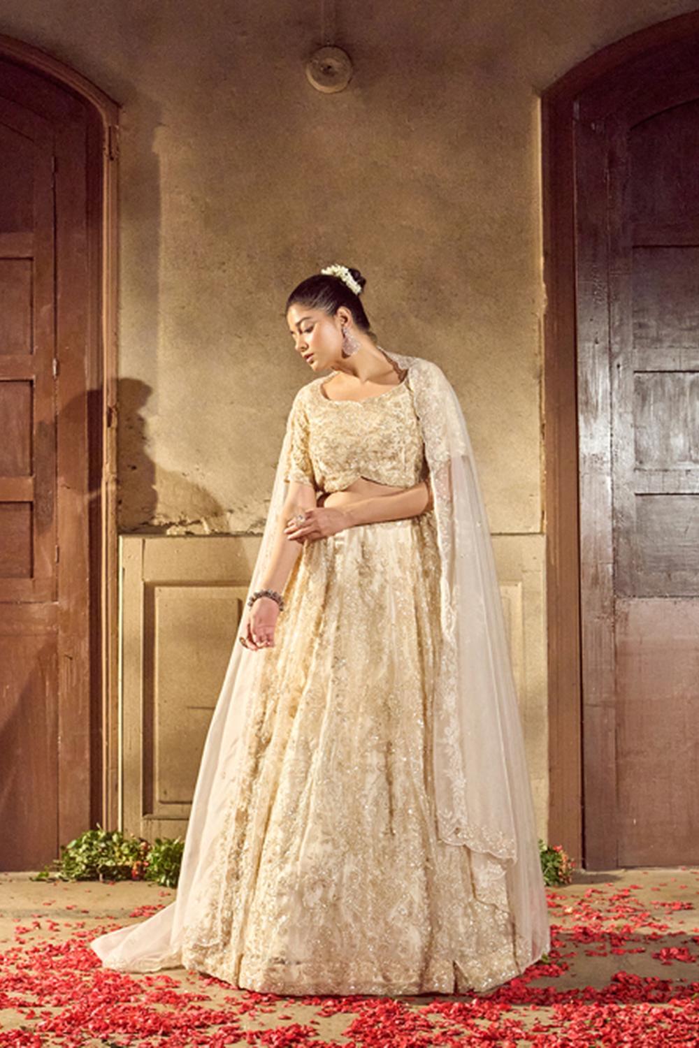 Ivory Lehenga Set