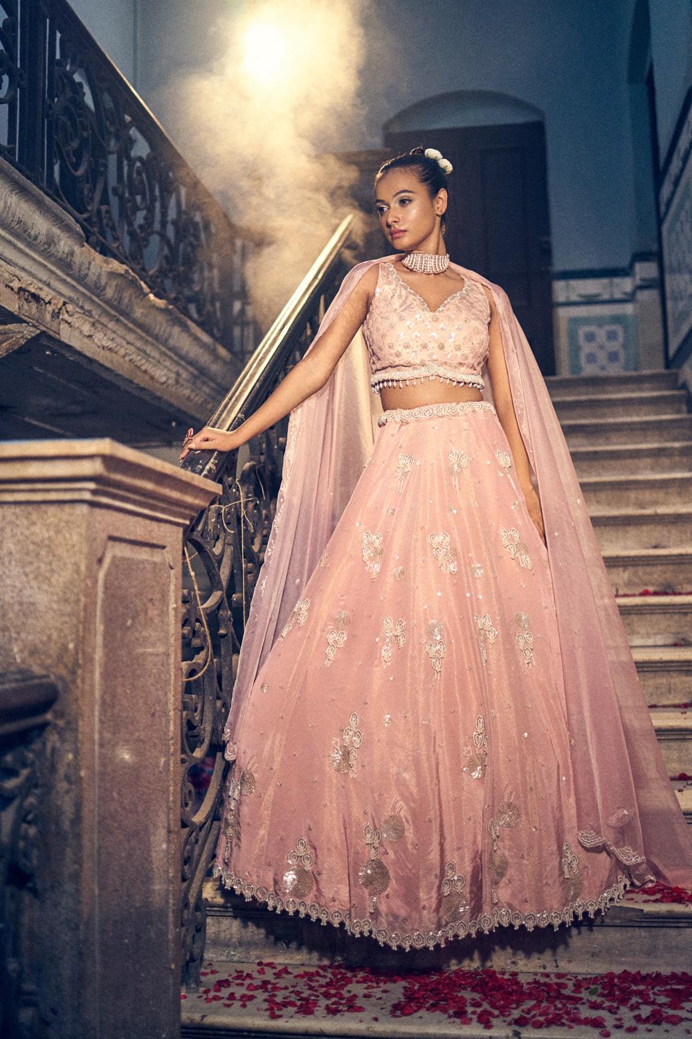 Peach Lehenga Set