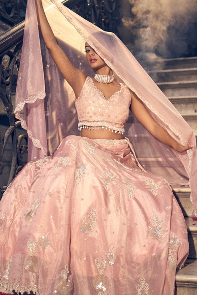 Peach Lehenga Set